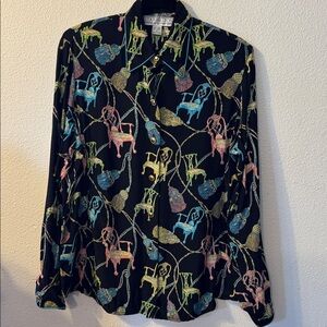 Colorful Patterned Blouse